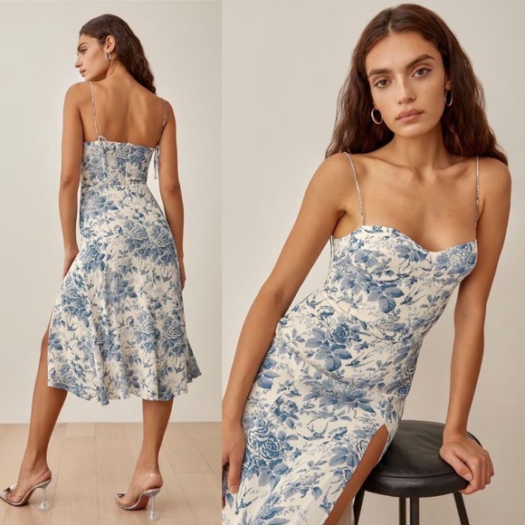 SOLD* Reformation Juliette Dress - Pompadour - Picture 2 of 10